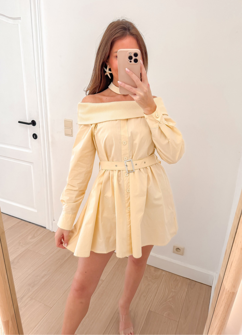 Buttercream Off Shoulder Dress