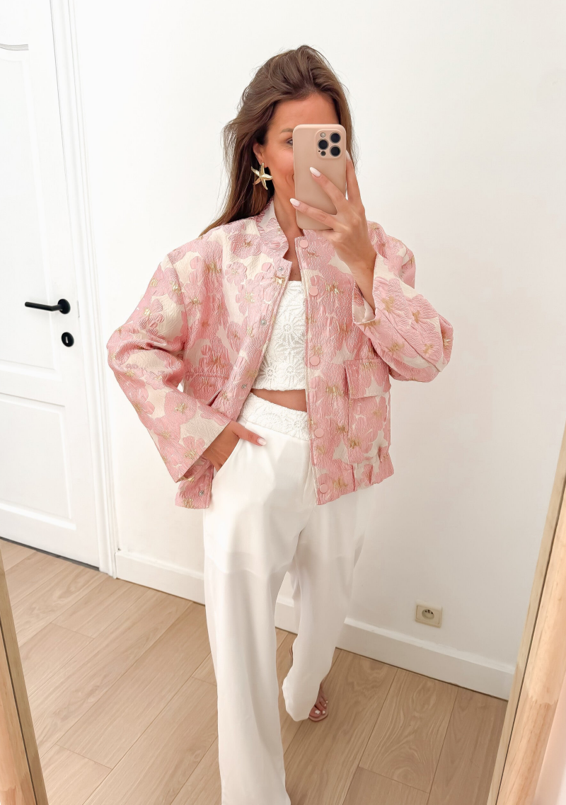 Pink Jasmyn Bomber Jacket — S/M
