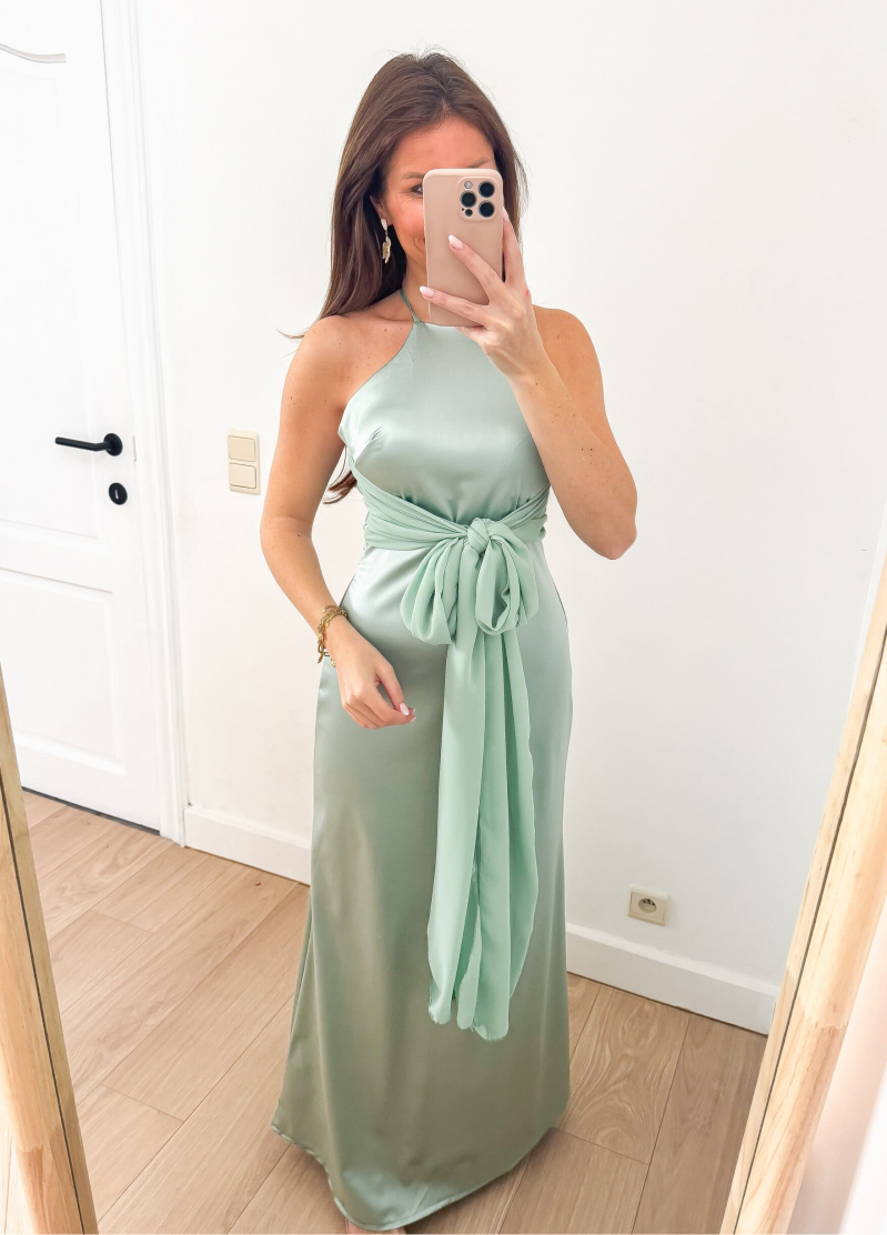 Pastel Green Infinity Maxi Dress
