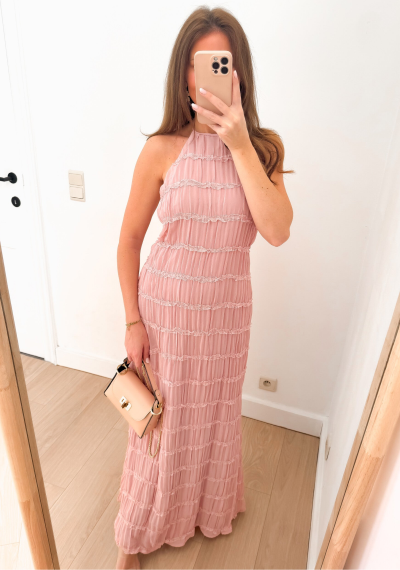 Babyrose Lace Ribble Dress — S
