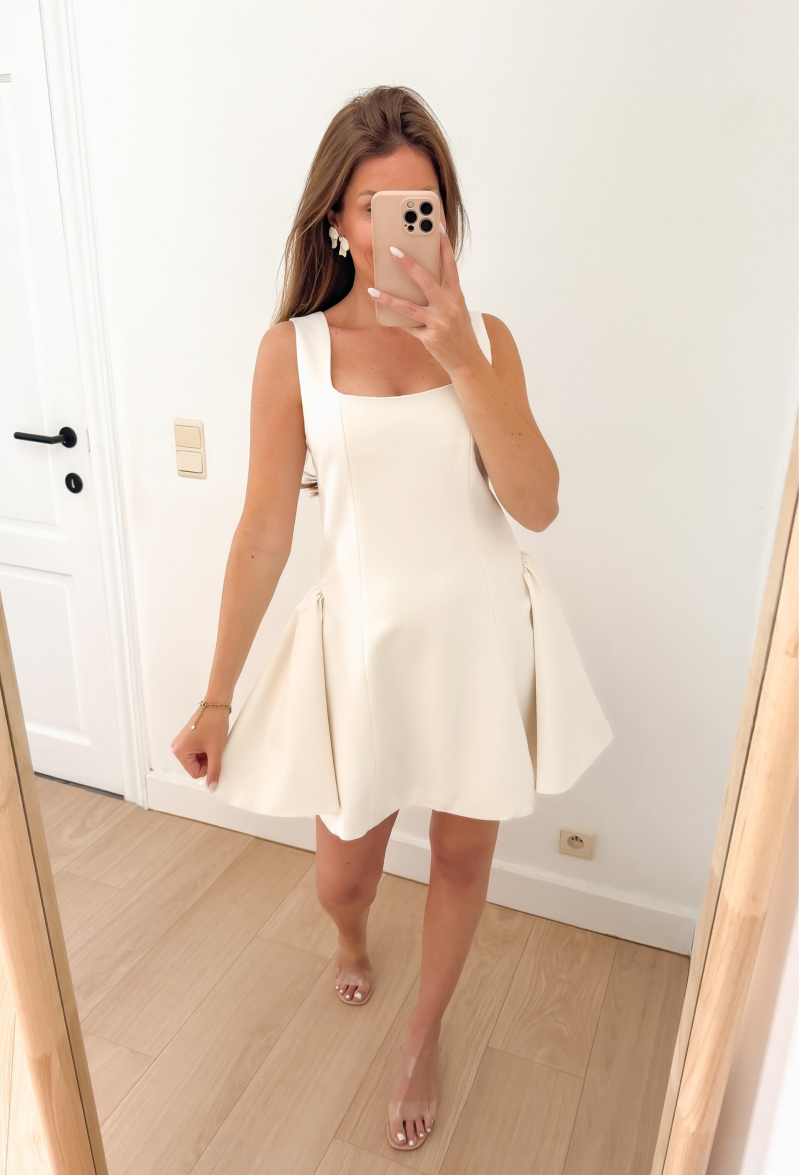 Cream Cleo Dress — S