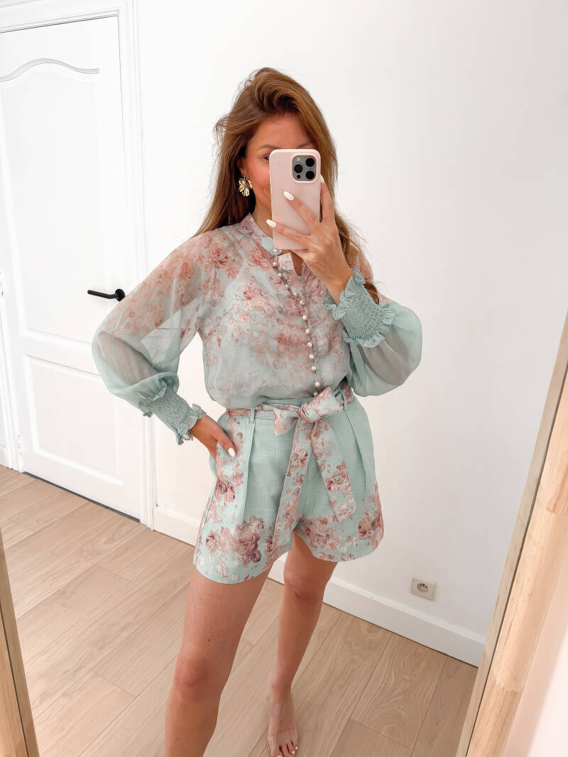 Mint Pearl Linnen Set — S/M