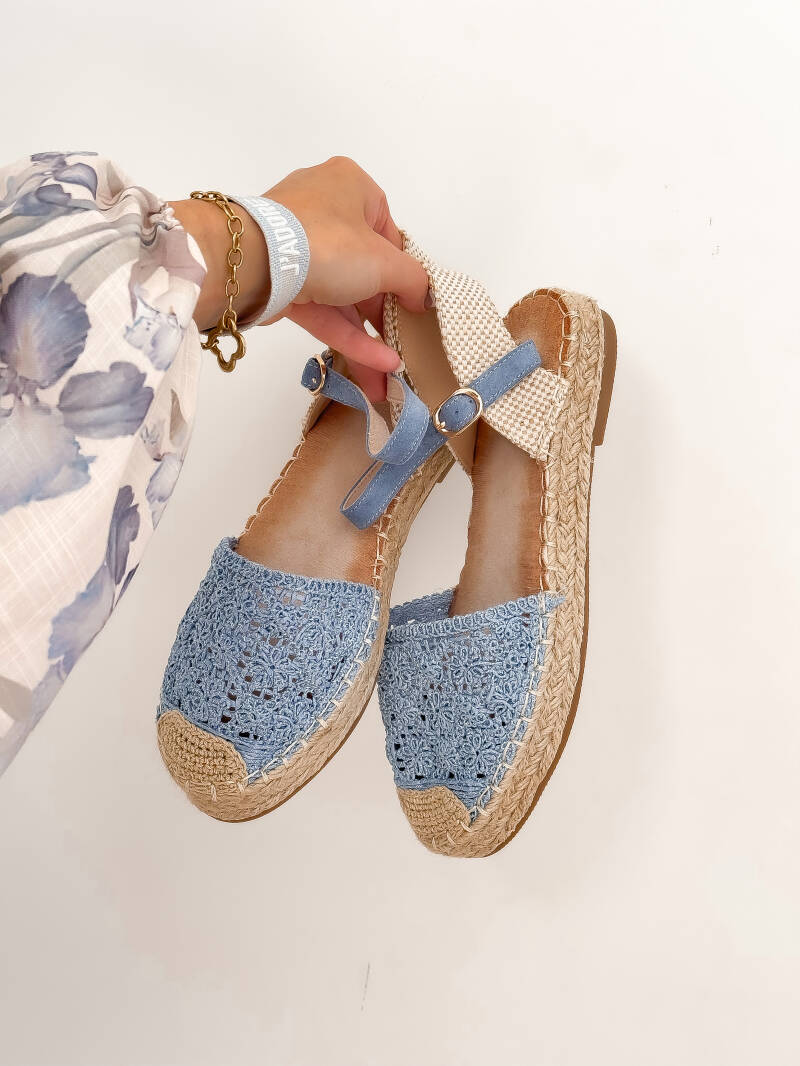 Blue Ibiza Crochet Sandals — 36