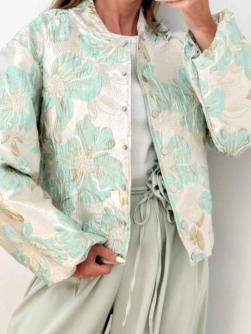 Mint Jasmyn Bomber Jacket — S/M