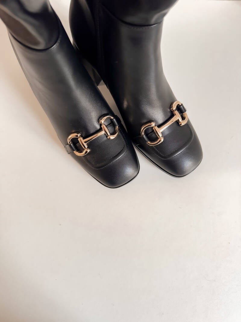 Black Long Winter Boots — 39