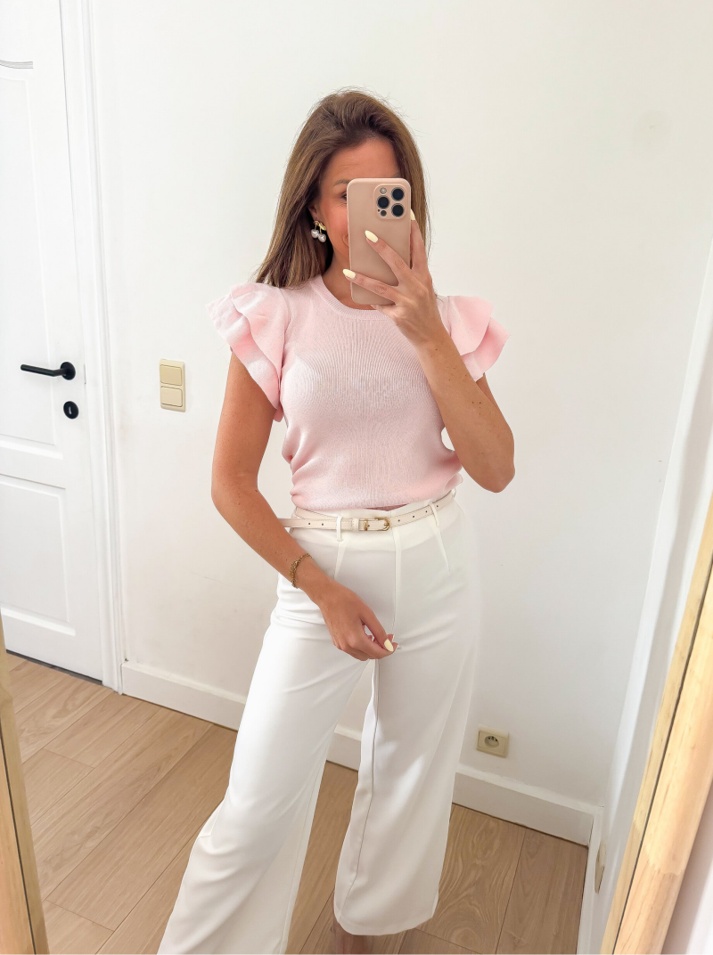 Babypink Basic Frill Top — S/M