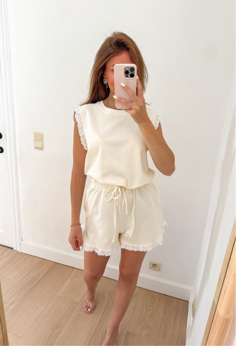 Vanilla Lace Jogging Set — M/L