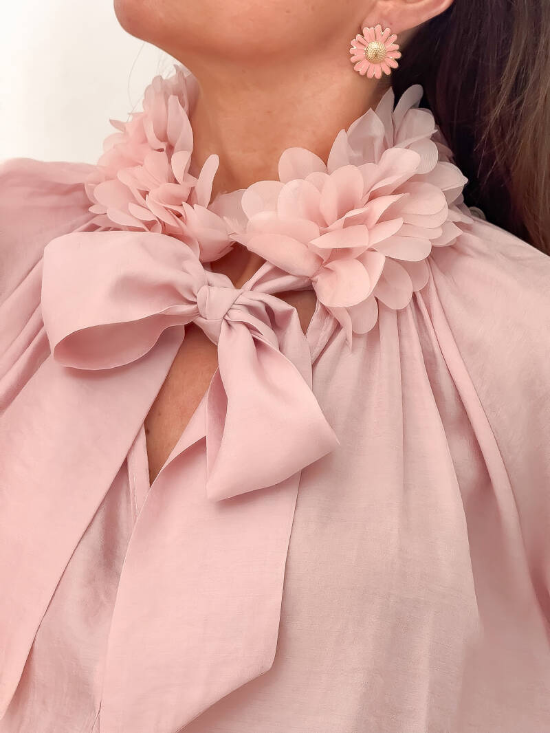 Pink Sunflower Earrings