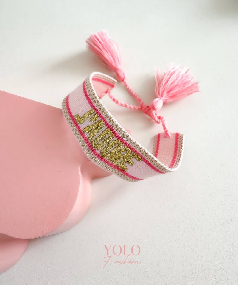 Pink/Gold J'adore Bracelet