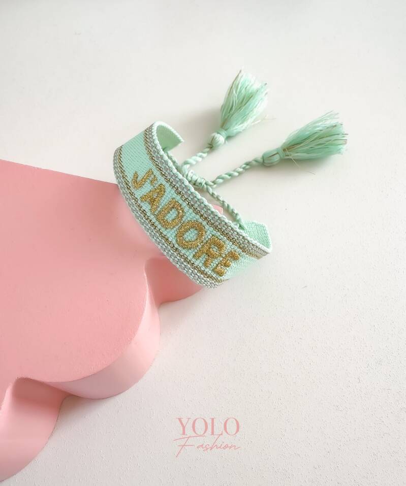 Mint/Gold J'adore Bracelet